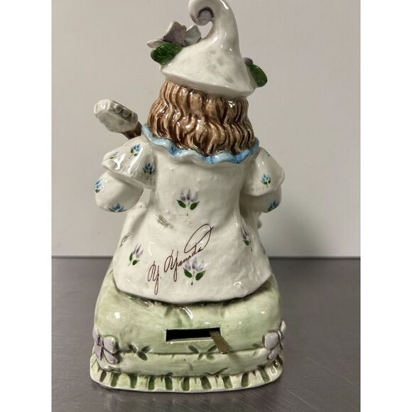 Schmid 1991 Porcelain Yamada Collection Clown Figurine Signed Music Box Figurine - Picture 3 of 6